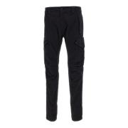 Zwarte Cargo Broek met Multipockets C.p. Company , Black , Heren