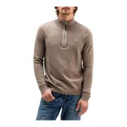 Bruine half zip trui Butcher of Blue , Brown , Heren