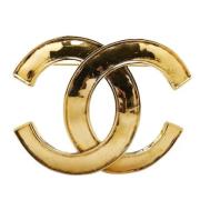 Pre-owned Fabric chanel-jewelry Chanel Vintage , Yellow , Dames