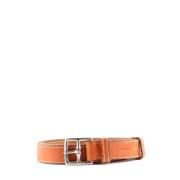 Pre-owned Leather belts Hermès Vintage , Orange , Dames