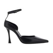 Zwarte Leren Pumps met Puntige Neus Givenchy , Black , Dames