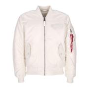 Omkeerbare Jet Stream Bomberjack Alpha Industries , White , Heren