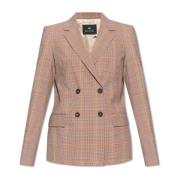 Geruite blazer PS By Paul Smith , Brown , Dames