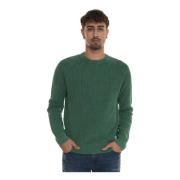 Stone Washed Raglan Mouw Katoenen Trui Gant , Green , Heren