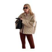 Beige Quilted Femme Jacket Aim'n , Beige , Dames