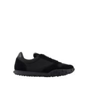 Zwarte synthetische sneakers met ronde neus Jil Sander , Black , Heren