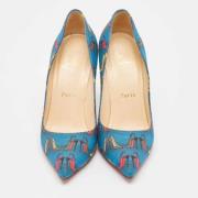 Pre-owned Fabric heels Christian Louboutin Pre-owned , Blue , Dames