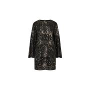 Zali V Jurk met Gouden Pailletten Fabienne Chapot , Black , Dames