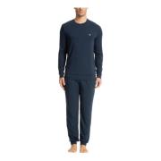 Pyjama met middelhoge taille en details Emporio Armani , Blue , Heren