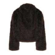 Shearling jas met asymmetrische silhouet Shoreditch SKI Club , Brown ,...