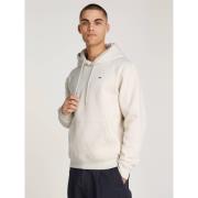 Vlag Hoodie met Fleece en Capuchon Tommy Jeans , Beige , Heren