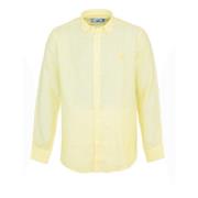 Linnen knoopsluiting overhemd U.s. Polo Assn. , Yellow , Heren