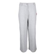 Katoenen Casual Broek Love Moschino , Gray , Dames