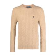 Langemouw Ronde Hals Trui Ralph Lauren , Beige , Heren