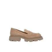 Mocassin met plat platform Alma EN Pena , Brown , Dames