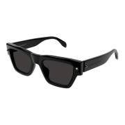 Zwart/Grijs Zonnebril Am0409S Alexander McQueen , Black , Heren