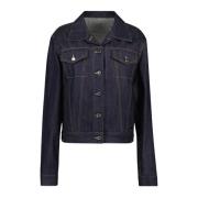 Denim Jack Klassiek Blauw Ruw Prada , Blue , Dames