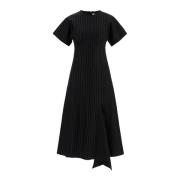 Asymmetrische Midi Jurk van Viscose Ganni , Black , Dames