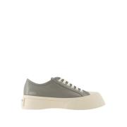 Grijze Leren Sneakers met Dikke Zool Marni , Gray , Heren