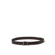 Bruin Leren Riem Stijlvol Accessoire Saint Laurent , Brown , Heren