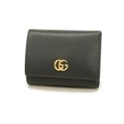 Pre-owned Leather wallets Gucci Vintage , Black , Dames