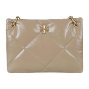 Diamant Quilt Schoudertas Tory Burch , Beige , Dames