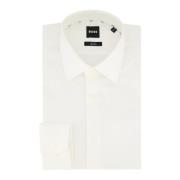 Wit zakelijk overhemd met lange mouwen Hugo Boss , White , Heren