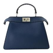 Blauwe Leren Peekaboo ISeeU Tas Fendi , Blue , Dames