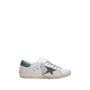 Gestempelde Lederen Sneakers met Stervormige Hak Golden Goose , Gray ,...