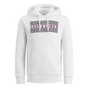 Logo Hoodie Sweatshirt Jack & Jones , White , Heren