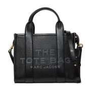 Zwarte leren tas met handvatten Marc Jacobs , Black , Dames