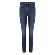 Blauwe Skinny Jeans Elisabetta Franchi , Blue , Dames