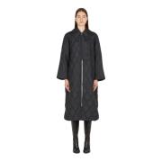 Gewatteerde Oversized Kraag Jas Ganni , Black , Dames