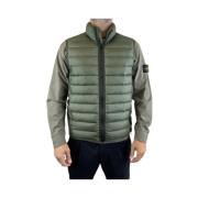 Groene Gewatteerde Vest Stone Island , Green , Heren