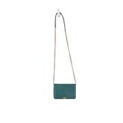 Pre-owned Leather shoulder-bags Chanel Vintage , Green , Dames