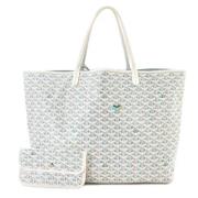 Pre-owned Leather pouches Goyard Vintage , White , Dames