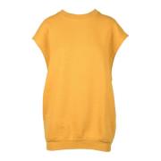 Vintage Katoenmix Sweater American Vintage , Yellow , Dames