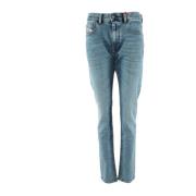 Slim Fit Mid Waist Slim Leg Jeans Diesel , Blue , Heren