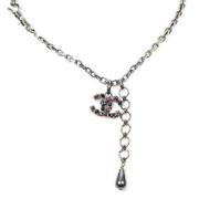 Pre-owned Stainless Steel necklaces Chanel Vintage , Gray , Dames