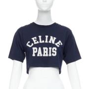 Pre-owned Cotton tops Celine Vintage , Blue , Dames