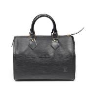 Pre-owned Leather handbags Louis Vuitton Vintage , Black , Dames