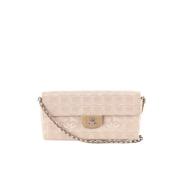 Pre-owned Leather shoulder-bags Chanel Vintage , Beige , Dames