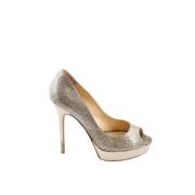 Pre-owned Canvas heels Jimmy Choo Pre-owned , Yellow , Dames