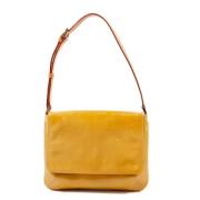 Pre-owned Leather shoulder-bags Louis Vuitton Vintage , Yellow , Dames