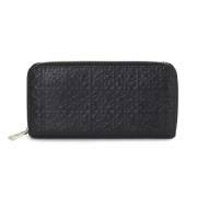 Pre-owned Leather wallets Loewe Pre-owned , Black , Dames