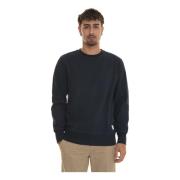 Effen Crewneck Sweatshirt met Pluche Interieur Gant , Blue , Heren