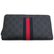 Pre-owned Leather wallets Gucci Vintage , Black , Dames