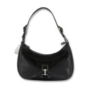 Pre-owned Leather shoulder-bags Gucci Vintage , Black , Dames