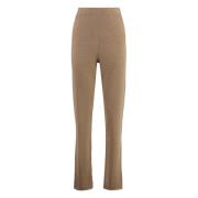 Luxe Cashmere Broek met Zakken Malo , Brown , Dames