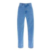 Coated Denim Straight Fit Jeans Marni , Blue , Heren